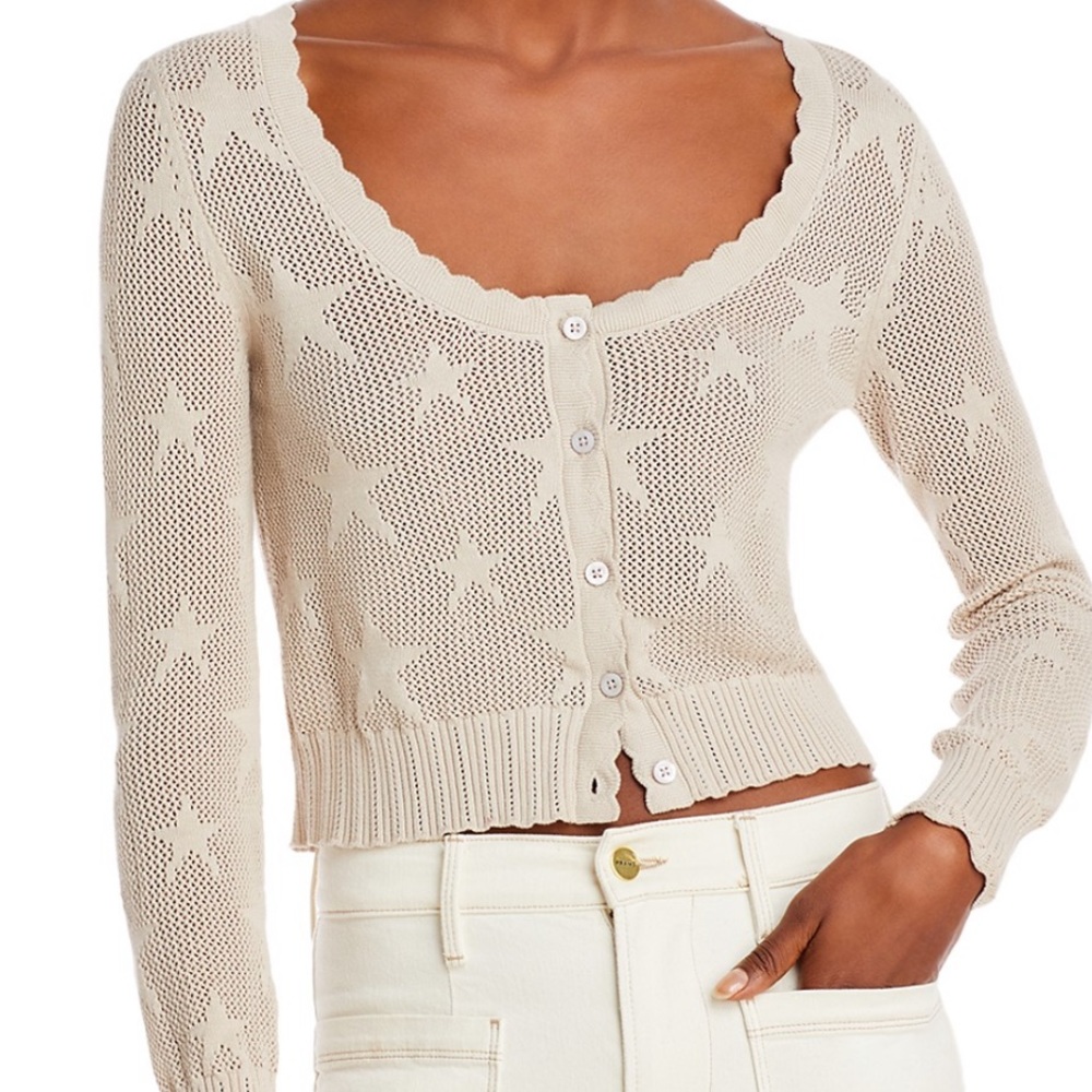 LoveShackFancy Star Crop Cardigan